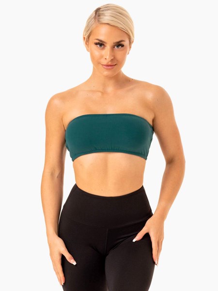 Ryderwear Bandeau Sports Bra Teal | ZOE-293016