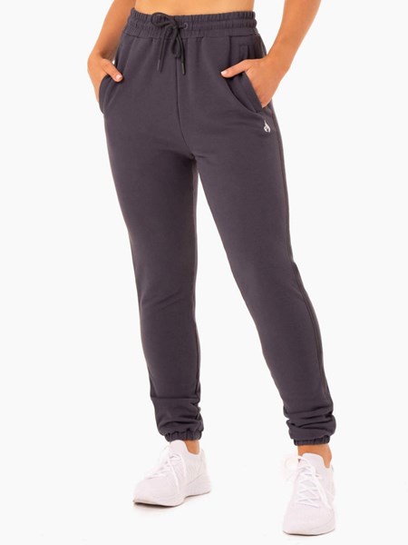 Ryderwear Base High Waisted Track Pants Charcoal | YAT-158409