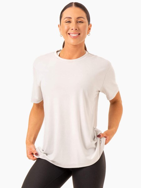 Ryderwear Boyfriend Longline T-Shirt Grå | SLZ-946057