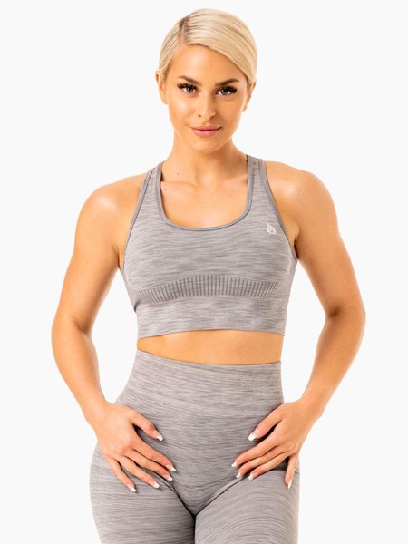 Ryderwear Evolve Seamless Longline Sports Bra Grå | KOV-302984