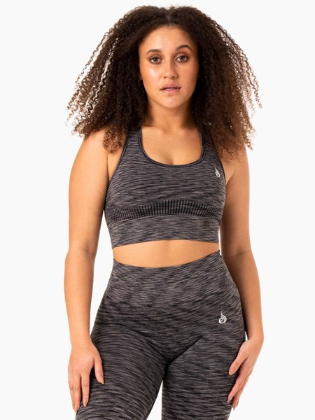 Ryderwear Evolve Seamless Longline Sports Bra Svarta | OAJ-510634