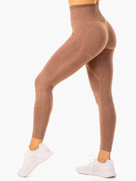 Ryderwear Excel Seamless High Waisted Leggings Mocha Marl | INO-768521