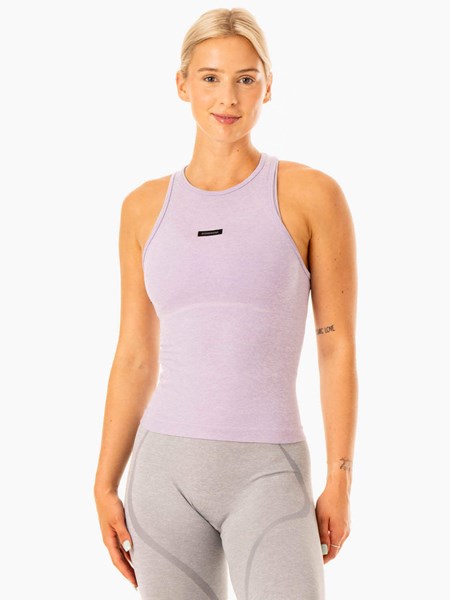 Ryderwear Excel Seamless Mid Length Tank Lavendel | NYX-420789