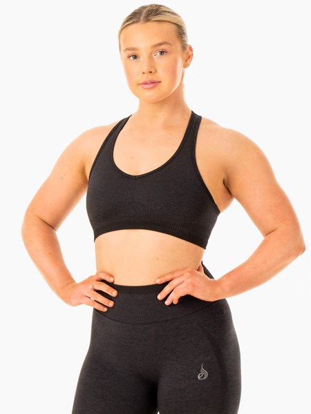 Ryderwear Excel Seamless Sports Bra Svarta | HGW-319580