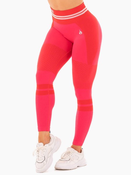 Ryderwear Freestyle Seamless High Waisted Leggings Röda | DEV-148739