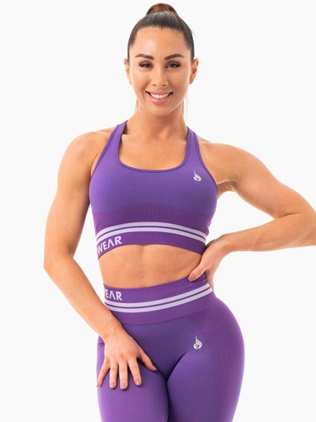 Ryderwear Freestyle Seamless Longline Sports Bra Lila | HDG-263850