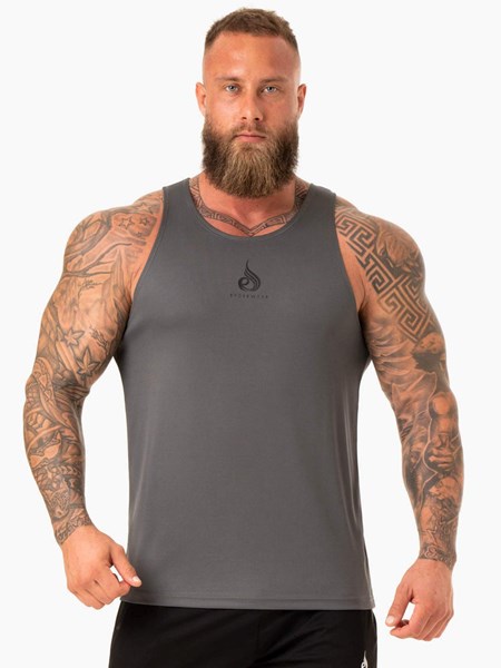 Ryderwear Heighten Mesh Regular Tank Charcoal | WHC-284975