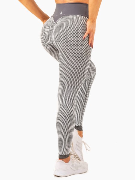 Ryderwear Honeycomb Scrunch Seamless Leggings Grå | PBZ-257439