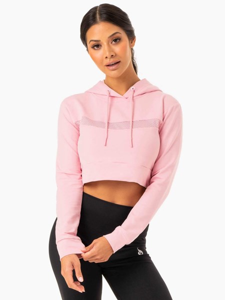 Ryderwear Hybrid Fitted Hoodie Rosa | IHY-097635