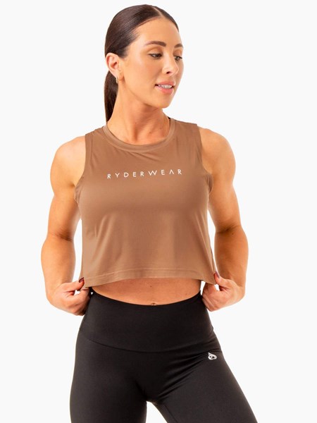 Ryderwear Hybrid Muscle Tank Mocha | YTU-691708