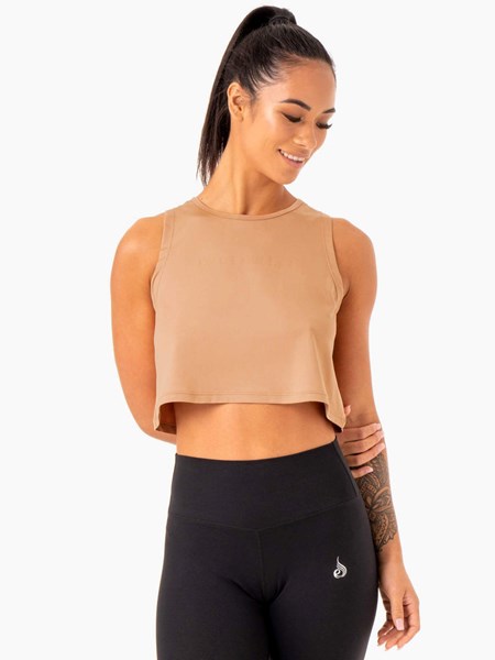 Ryderwear Hybrid Muscle Tank Tan | PRX-925183