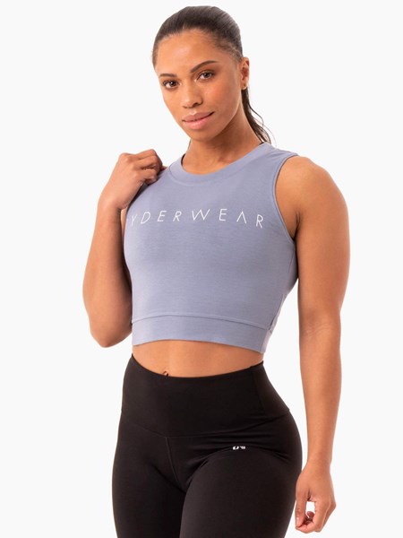 Ryderwear Motion Crop Top Grå | SWT-431980