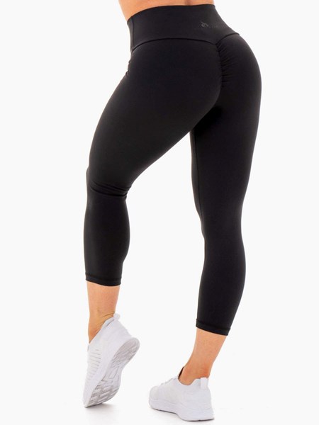 Ryderwear Motion High Waisted 7/8 Scrunch Bum Leggings Svarta | MRD-930487