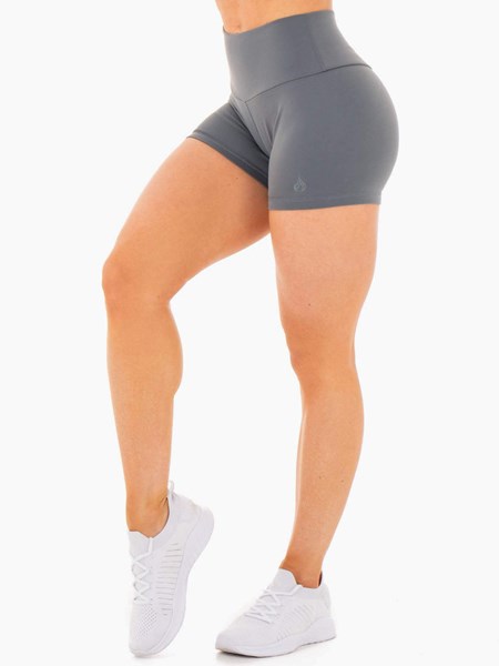 Ryderwear Motion High Waisted Shorts Charcoal | VPO-573401