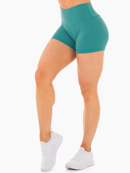 Ryderwear Motion High Waisted Shorts Teal | JMI-923401