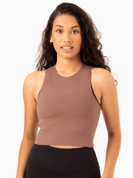 Ryderwear NKD Refine Tank Mocha | KQO-906813