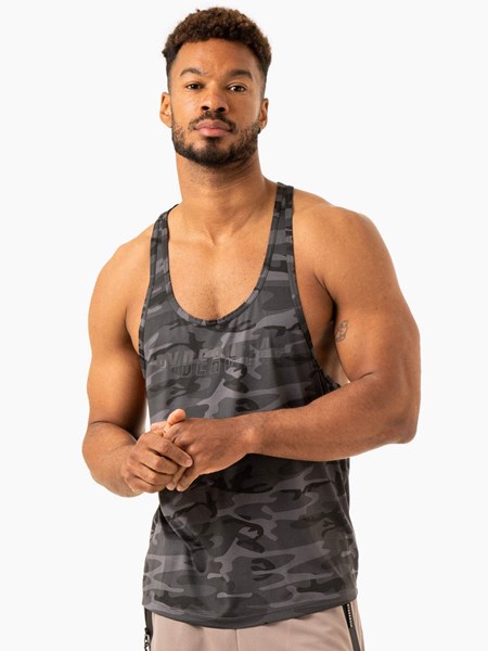 Ryderwear Overdrive Stringer T-Back Svarta Camo | QHN-160295