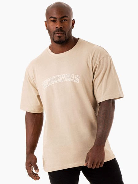 Ryderwear Oversized T-Shirt Sandstone | RJH-927614