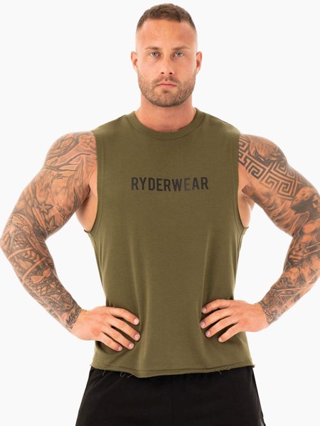 Ryderwear Performance Baller Tank Khaki | YSO-150243