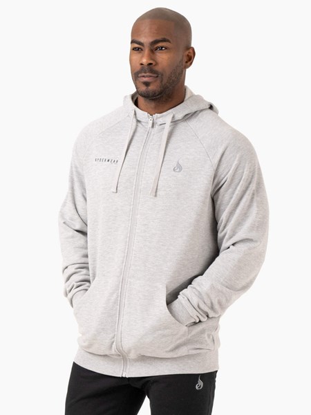 Ryderwear Pursuit Zip Up Hoodie Ljusgrå | CFO-129578