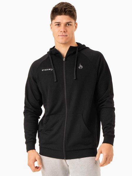 Ryderwear Pursuit Zip Up Hoodie Svarta | MDT-156897