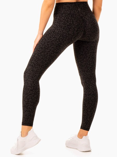 Ryderwear Rotation High Waisted Scrunch Leggings Svarta Leopard | LKA-203965