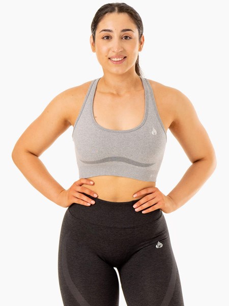 Ryderwear Sculpt Seamless Racer Back Sports Bra Grå | YGE-081436