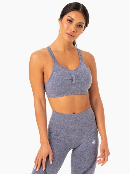 Ryderwear Sculpt Seamless Sports Bra Marinblå | QDB-705364