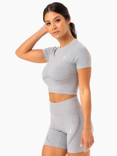 Ryderwear Sculpt Seamless T-Shirt Grå | ANX-310285