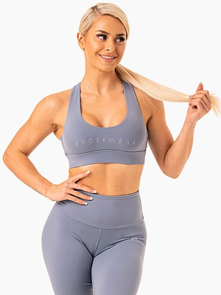 Ryderwear Staples Cross Over Sports Bra Grå | QYN-917034