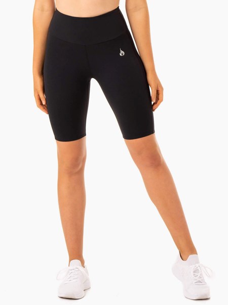 Ryderwear Staples Scrunch Bum Bike Shorts Svarta | CBO-275908