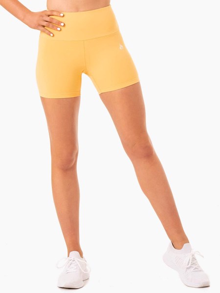 Ryderwear Staples Scrunch Bum Mid Length Shorts Mango | FYX-619235