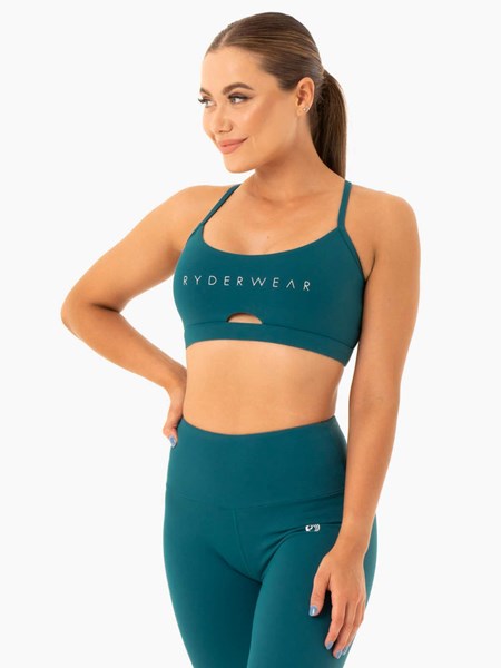 Ryderwear Staples Sports Bra Emerald | SNX-247853