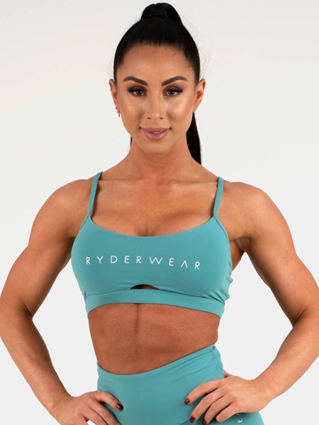 Ryderwear Staples Sports Bra Teal | UQE-193802