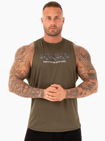 Ryderwear Strength Baller Tank Khaki | BZQ-320157