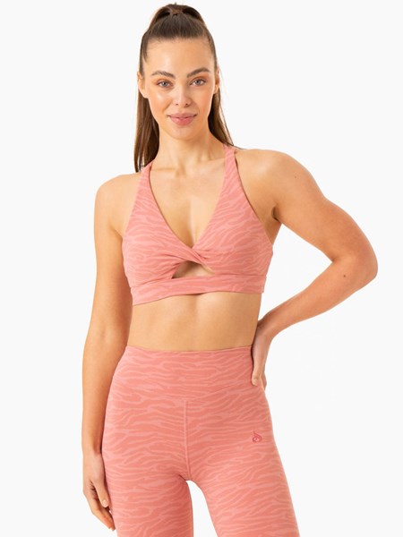 Ryderwear Transform Twist Sports Bra Rosa | ZKV-617389